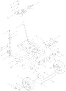 Axle Front, Steering Diagram and Parts List for 13AD685G700 2004 Yard Machines Lawn Tractor